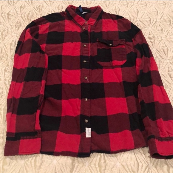 Flannel Button Top - Picture 2 of 4